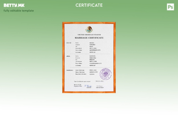 Модерен стил на Мексико брачен шаблон PSD, шаблон целосно уредлив